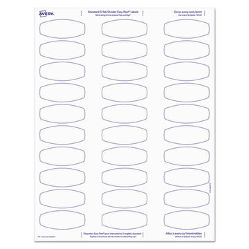 Avery® Big Tab Printable White Label Tab Dividers, 5-tab, Letter, 20 Per Pack freeshipping - TVN Wholesale